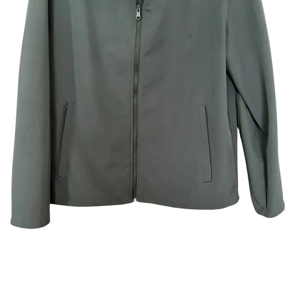 St. John's Bay Soft Shell Performance Jacket Men's Size Large Green Pockets
